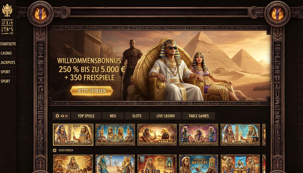 Lobby des Online Casinos Realz mit Bonus-Banner und Slot-Übersicht